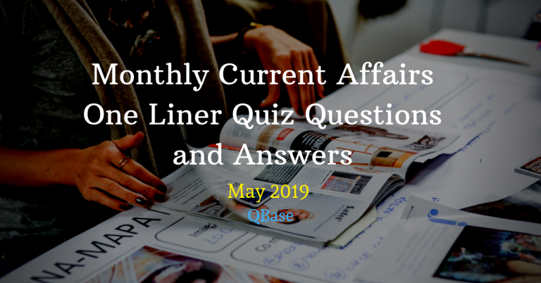 Current Affairs 2019 May